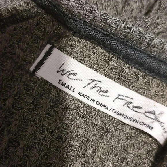 Free People We The Free Santa Clara Green V Neck Ribbed Thermal Top Size Small - Picture 8 of 8